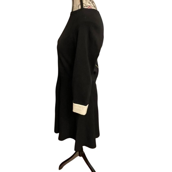 Vince Camuto Black Dress with Cream Cuffs - Picture 2 of 8